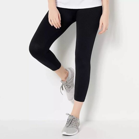 Breezies Tummy Smoothing 3/4 Cropped Leggings - Picture 1 of 3